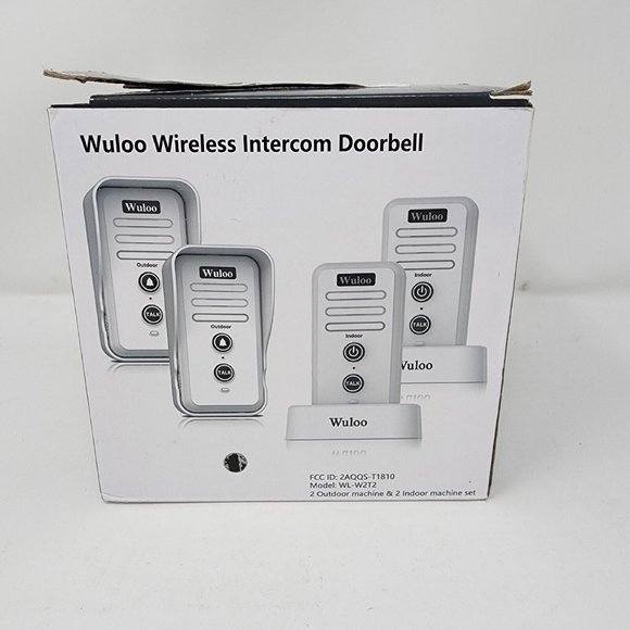 Wuloo Wireless Doorbells Intercoms Black WL-W2T2 2 Outdor 2 Indoor Machine Set - Picture 1 of 9